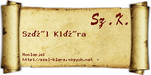 Szél Klára névjegykártya