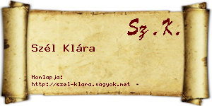 Szél Klára névjegykártya