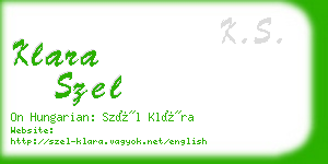 klara szel business card